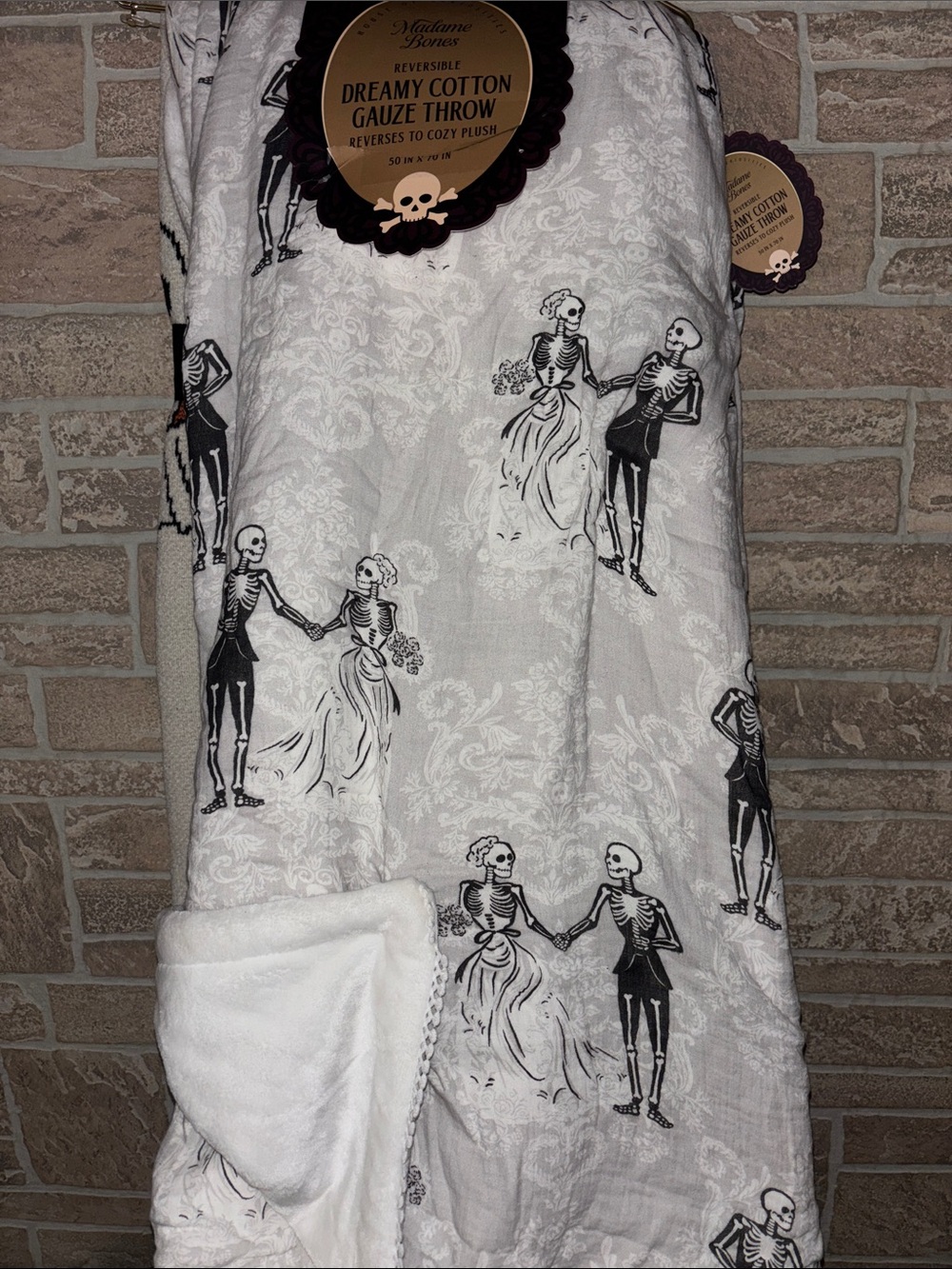 Viral reversible wedding couple blanket so soft Halloween